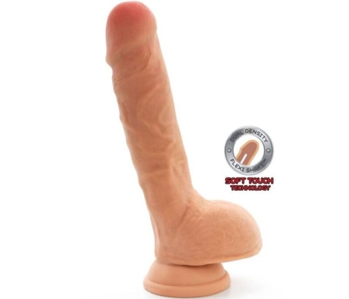 GET REAL - DUAL DENSITY DILDO 25,5 CM BALLS SKIN