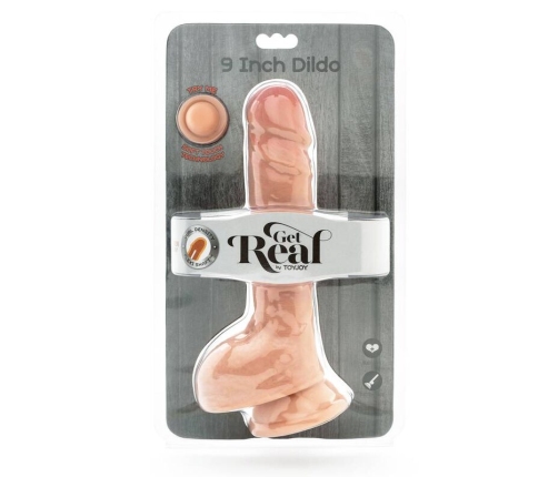 GET REAL - DUAL DENSITY DILDO 25,5 CM BALLS SKIN