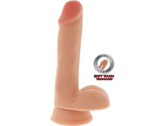 GET REAL - DUAL DENSITY DILDO 17 CM BALLS SKIN