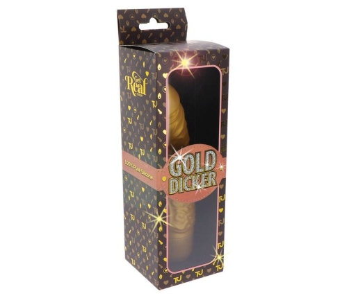 GET REAL - GOLD DICKER STIM VIBRATOR GOLD