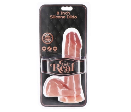 GET REAL - SILICONE DILDO 20,5 CM W BALLS SKIN