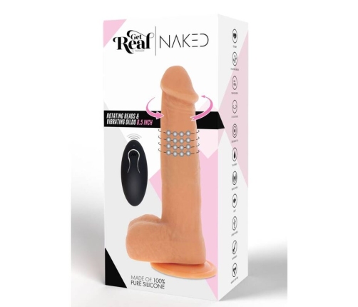 GET REAL - ROTATING BEADS VIBRATING DILDO SKIN