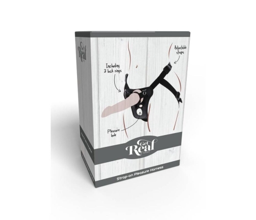 GET REAL - STRAP-ON PLEASURE HARNESS BLACK