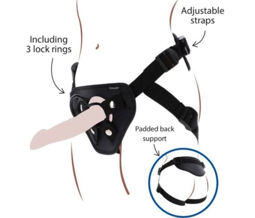 GET REAL - STRAP-ON DELUXE HARNESS BLACK