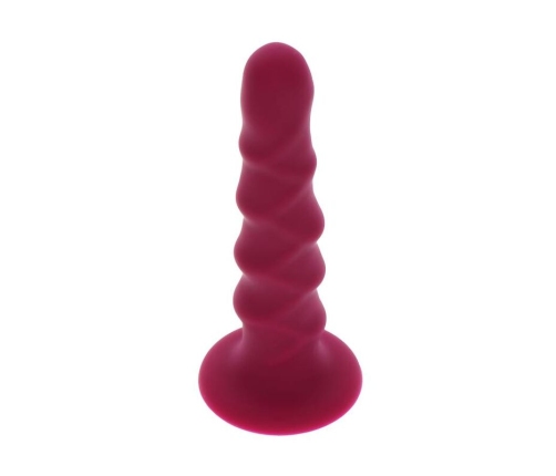 GET REAL - RIBBED DONG 12 CM RED