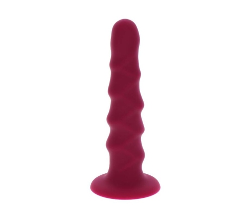 GET REAL - RIBBED DONG 12 CM RED