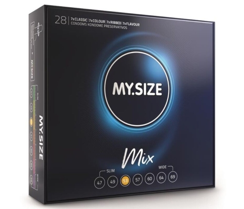 MY SIZE - MIX CONDOMS 53 MM 28 UNITS
