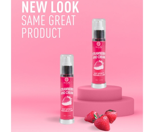 SECRETPLAY - LUBRICANT 2-1 HEAT EFFECT STRAWBERRY & CREAM 50 ML