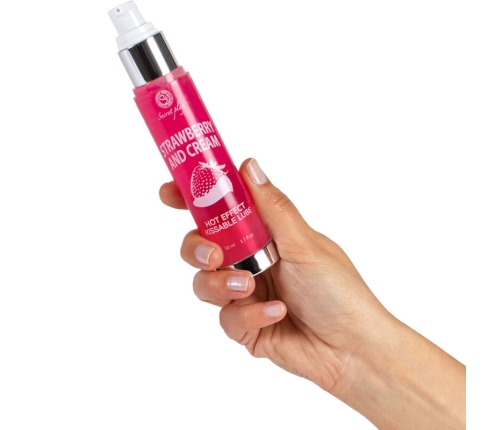 SECRETPLAY - LUBRICANT 2-1 HEAT EFFECT STRAWBERRY & CREAM 50 ML