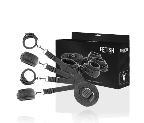 FETISH SUBMISSIVE - SET OF HANDCUFFS AND TIES WITH NOPRENE LINING