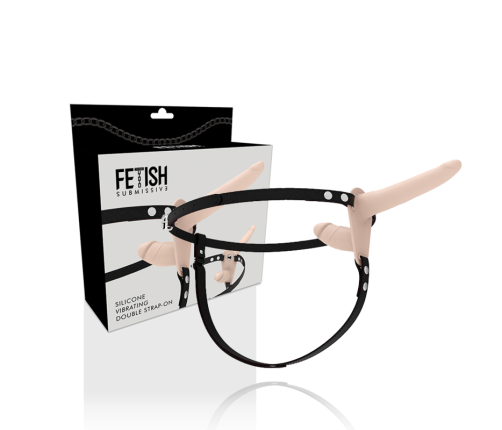 FETISH SUBMISSIVE HARNESS - DOBLE PENETRACIÓN VIBRADOR FLESH UP
