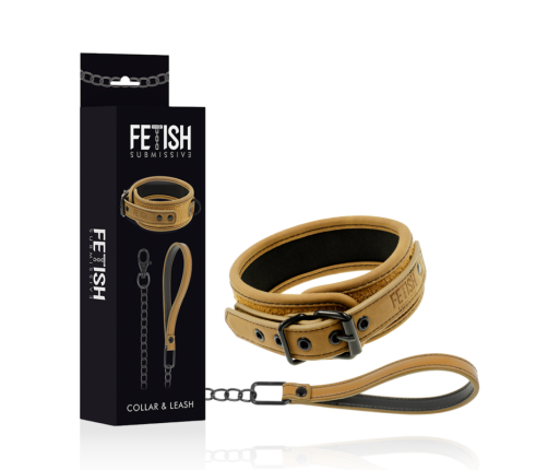 FETISH SUBMISSIVE ORIGEN - NEOPRENE LINED NECKLACE WITH CHAIN