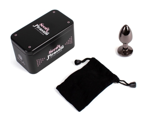 SECRETPLAY - GUNMETAL BUTT PLUG SMALL SIZE 7 CM