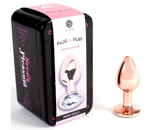 SECRETPLAY - METAL BUTT PLUG ROSE GOLD SMALL SIZE 7 CM