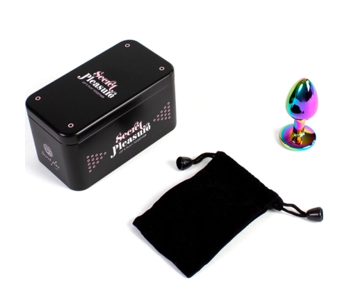 SECRETPLAY - METAL BUTT PLUG RAINBOW SMALL SIZE 7 CM