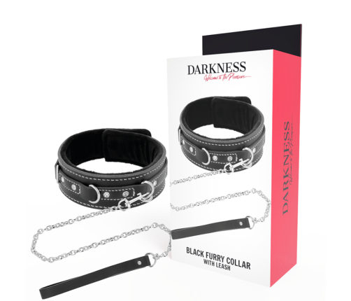 DARKNESS - HIGH QUALITY LEATHER NECKLACE WITH LEASH