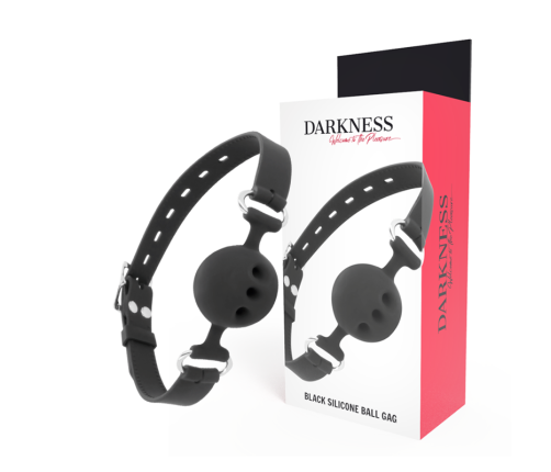 DARKNESS - BLACK BREATHABLE SILICONE GAG