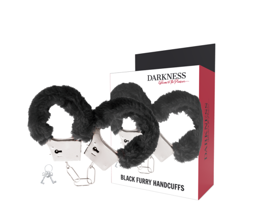 DARKNESS - BLACK LINED METAL HANDCUFFS