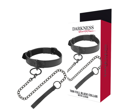 DARKNESS - BLACK NECKLACE WITH CHAIN