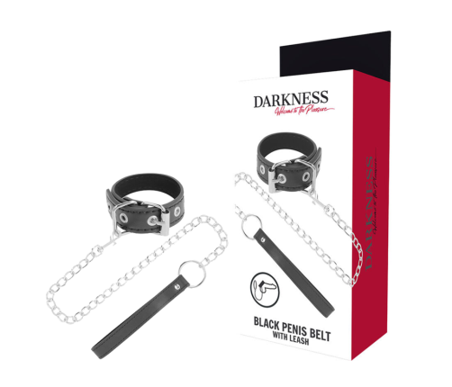 DARKNESS - PENIS RING WITH STRAP