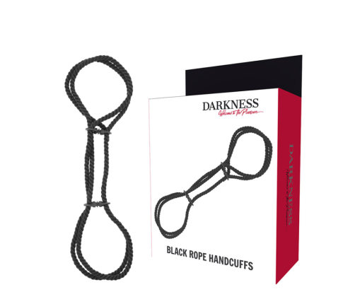 DARKNESS - 100% COTTON ROPE HANDCUFFS OR ANKLE HANDCUFFS