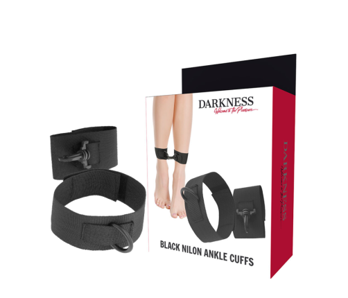 DARKNESS - BLACK NYLON ANKLE CUFFS