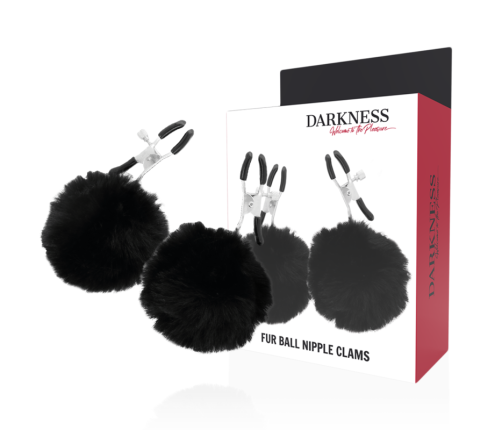DARKNESS - NIPPLE CLAMPS WITH POM POMS 1