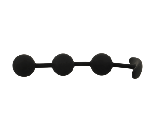 BLACK&SILVER - HARRY ANAL ROSARY 3 SILICONE SPHERES 14 CM