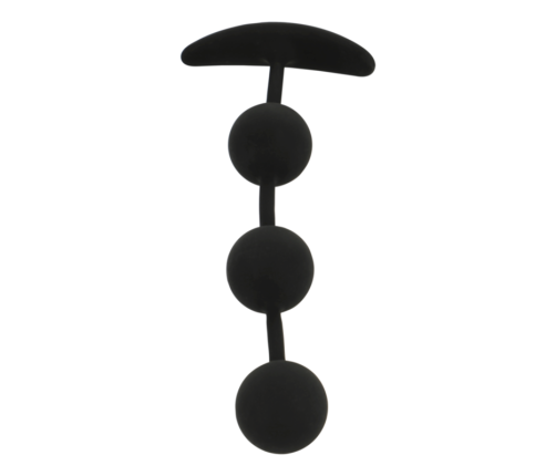 BLACK&SILVER - HARRY ANAL ROSARY 3 SILICONE SPHERES 14 CM