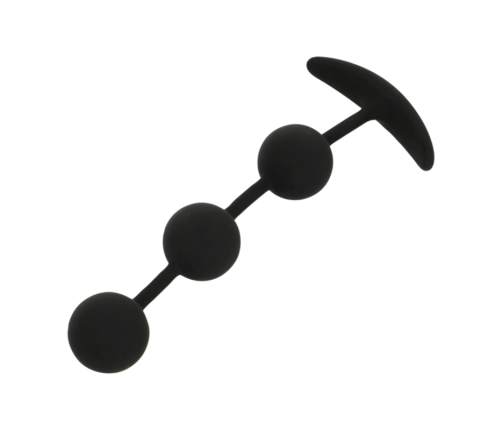BLACK&SILVER - HARRY ANAL ROSARY 3 SILICONE SPHERES 14 CM