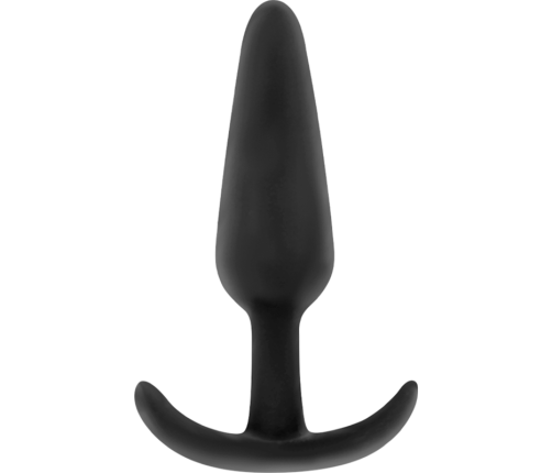 BLACK&SILVER - HANSEL SILICONE ANAL PLUG WITH SMALL HANDLE