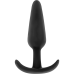 BLACK&SILVER - KAEL SILICONE ANAL PLUG WITH MEDIUM HANDLE