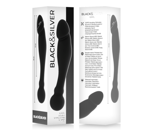 BLACK&SILVER - KARL G-POINT STIMULATING DILDO 18 CM