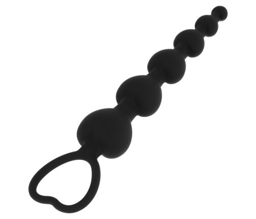 BLACK&SILVER - MILA ANAL CHAIN OF HEARTS 18 CM