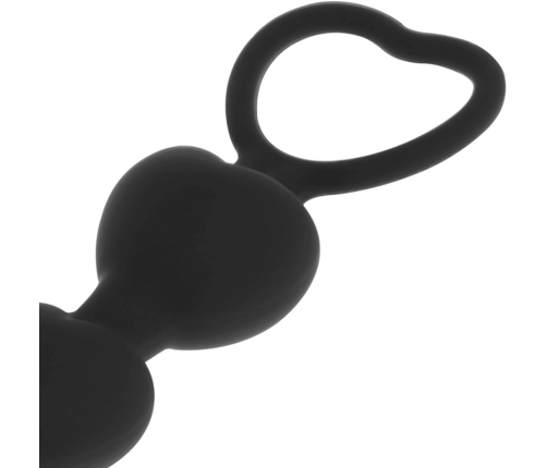 BLACK&SILVER - MILA ANAL CHAIN OF HEARTS 18 CM