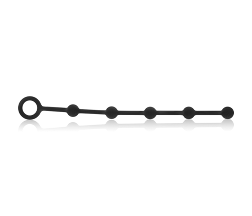 BLACK&SILVER - KORG ANAL ROSARY SILICONE INITIATION 21 CM