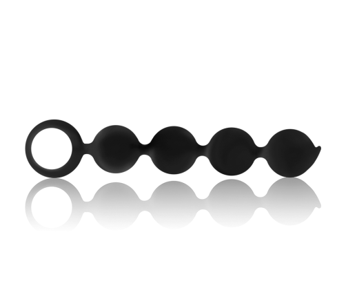 BLACK&SILVER - LENNON ANAL ROSARY 4 SILICONE SPHERES 15 CM