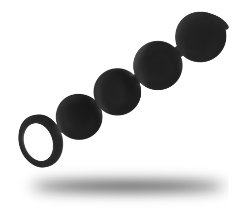 BLACK&SILVER - LENNON ANAL ROSARY 4 SILICONE SPHERES 15 CM