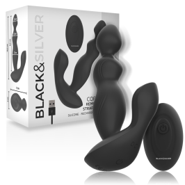 BLACK&SILVER - CORA ANAL PLUG SILICONE REMOTE CONTROL BLACK&SILVER - CORA ANAL PLUG SILICONE REMOTE CONTROL