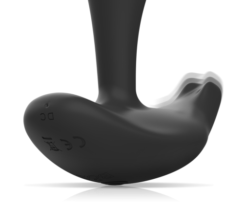 BLACK&SILVER - DWAYNE ANAL PLUG SILICONE REMOTE CONTROL