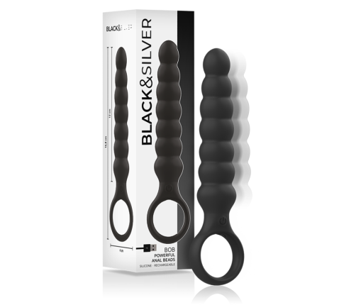 BLACK&SILVER - BOB POWERFUL SILICONE ANAL DILATOR