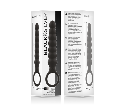 BLACK&SILVER - BOB POWERFUL SILICONE ANAL DILATOR