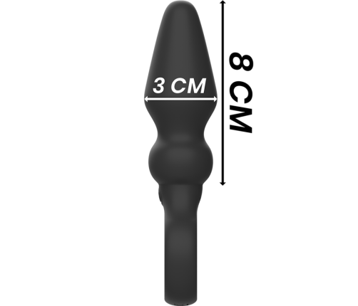 BLACK&SILVER - OZZY POWERFUL SILICONE ANAL PLUG