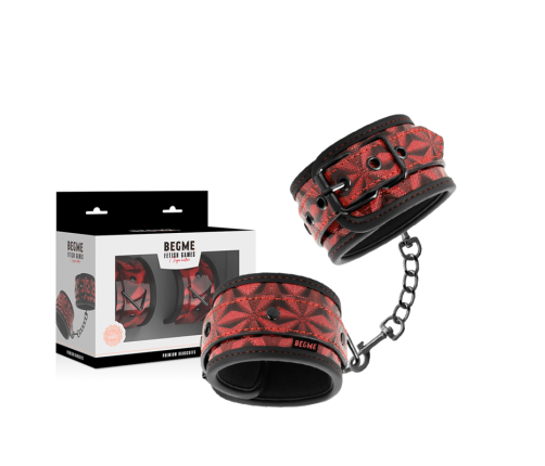 BEGME - RED EDITION PREMIUM HANDCUFFS WITH NEOPRENE LINING
