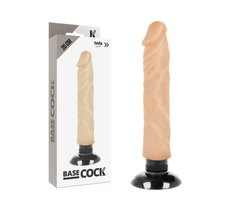 BASECOCK - REALISTIC VIBRATOR 2-1 FLESH 20 CM -O- 4 CM