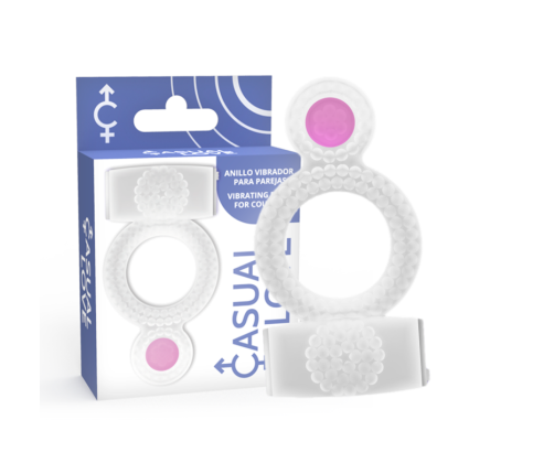 CASUAL LOVE - RING VIBRATING DOUBLE PLEASURE TRANSPARENT