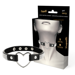 COQUETTE CHIC DESIRE - VEGAN LEATHER CHOKER WITH HEART COQUETTE CHIC DESIRE - VEGAN LEATHER CHOKER WITH HEART
