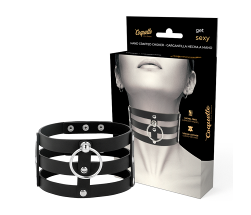 COQUETTE CHIC DESIRE - FETISH STYLE VEGAN LEATHER CHOKER