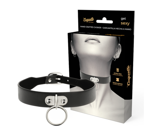 COQUETTE CHIC DESIRE - VEGAN LEATHER NECKLACE WOMAN FETISH ACCESSORY