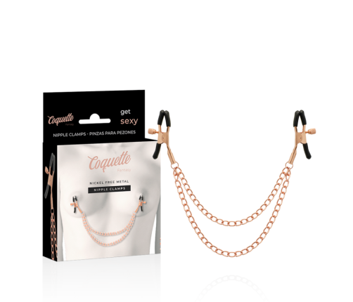 COQUETTE CHIC DESIRE - FANTASY METAL NIPPLE CLIPS WITH CHAIN